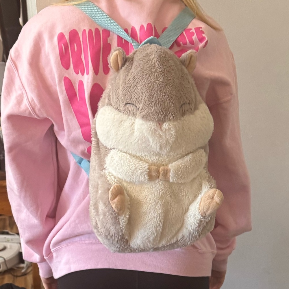 Adorable Plush Hamster Backpack